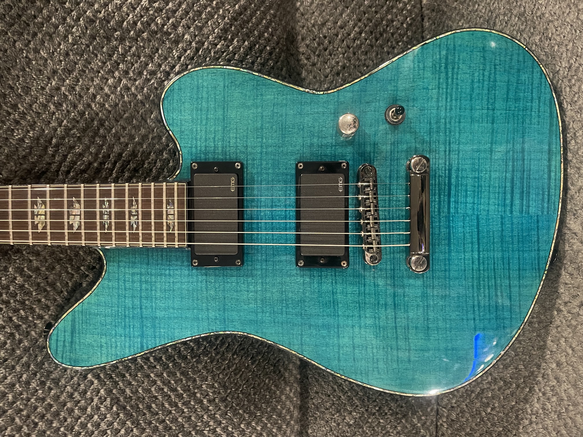 2012 Charvel Desolation Skatecaster SK-1 ST (Transparent Blue Smear) w/ OHSC