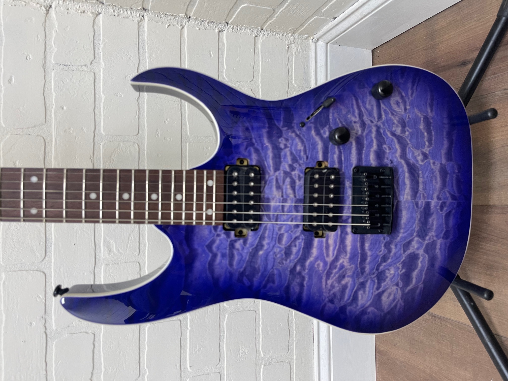 Ibanez RG421QM Electric Guitar (Cerulean Blue Burst)